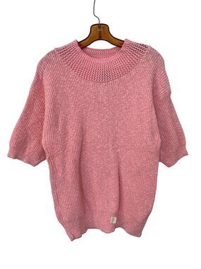 Vintage 90s College Point Sweater Size Medium Cotton Short Sleeve Deadstock NEW